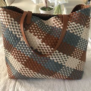Madewell The Transport Tote: Multicolored Woven Leather Edition
